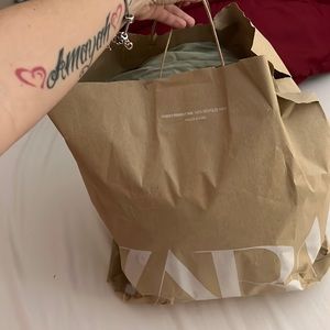 Bag full of all my Zara items that is listed.